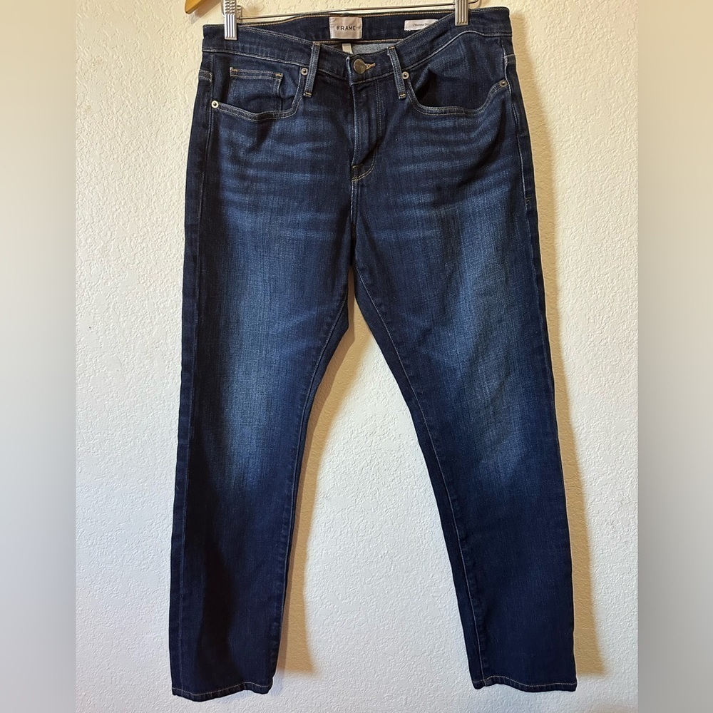 Frame L’Homme Slim in Baltic Dark Blue Wash- Size 34